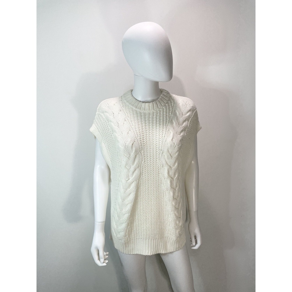 Ivory Women Vest Cable Knit Mock Vest Size Large A New Day  Target